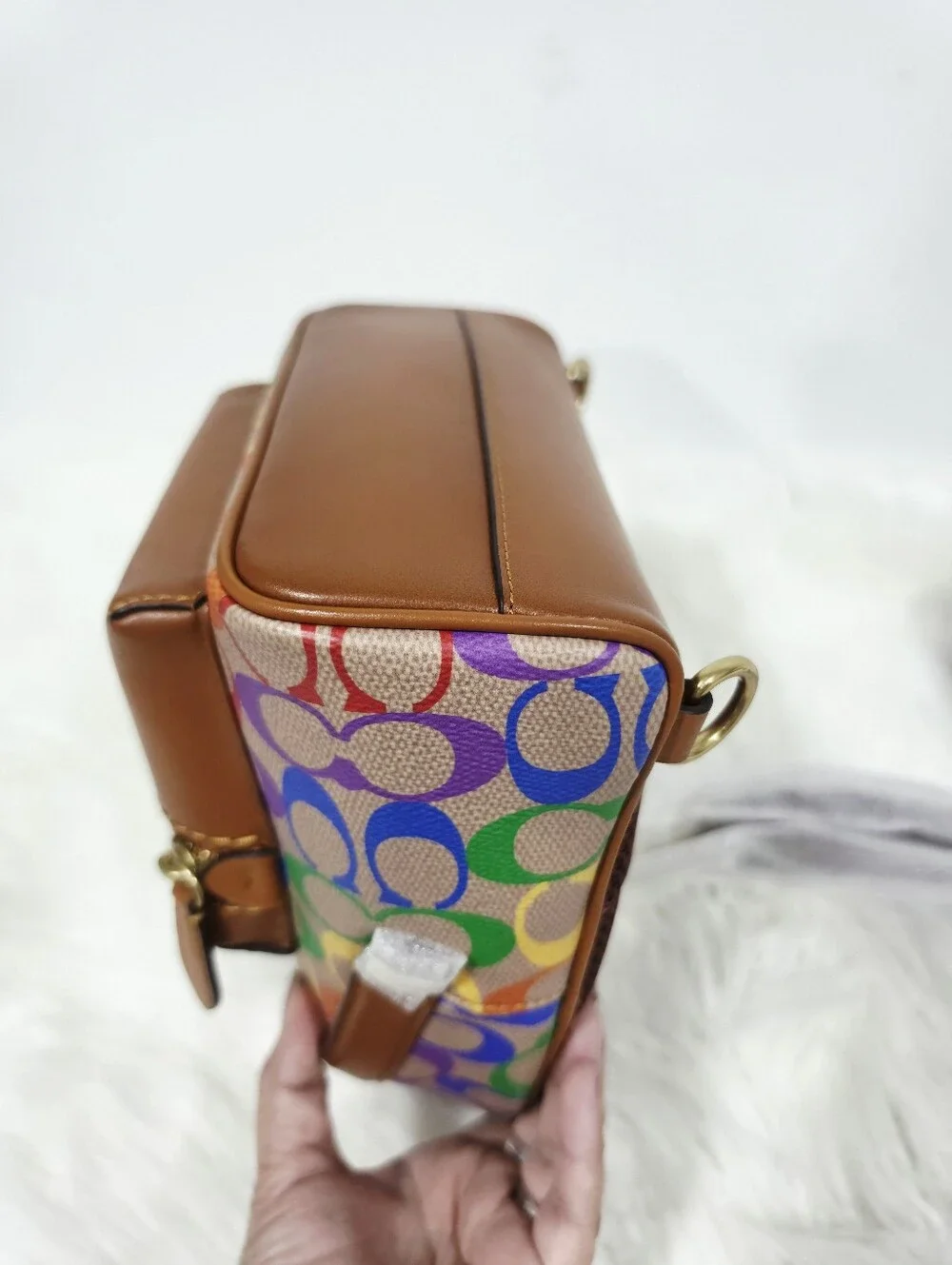 Coach Charter Backpack 18 Rainbow Signature Canvas Leather New With Tags